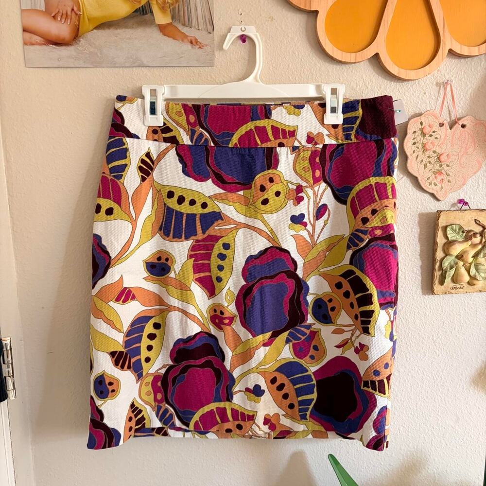 Merona Abstract Floral Mini Skirt 8
